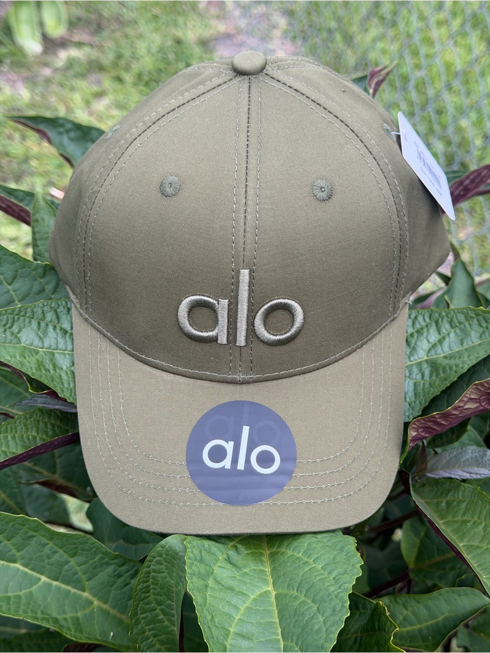 ALO Yoga Olive Green Off Duty Logo Baseball Cap - Picture 12 of 14